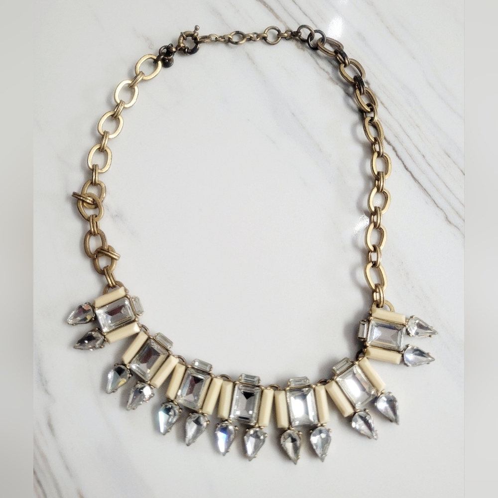 J. Crew Gold Geometric Necklace